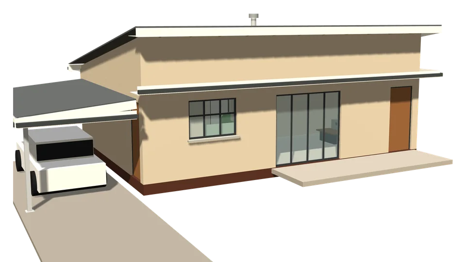 Brandberg House, 2 bedrooms, 3D view
