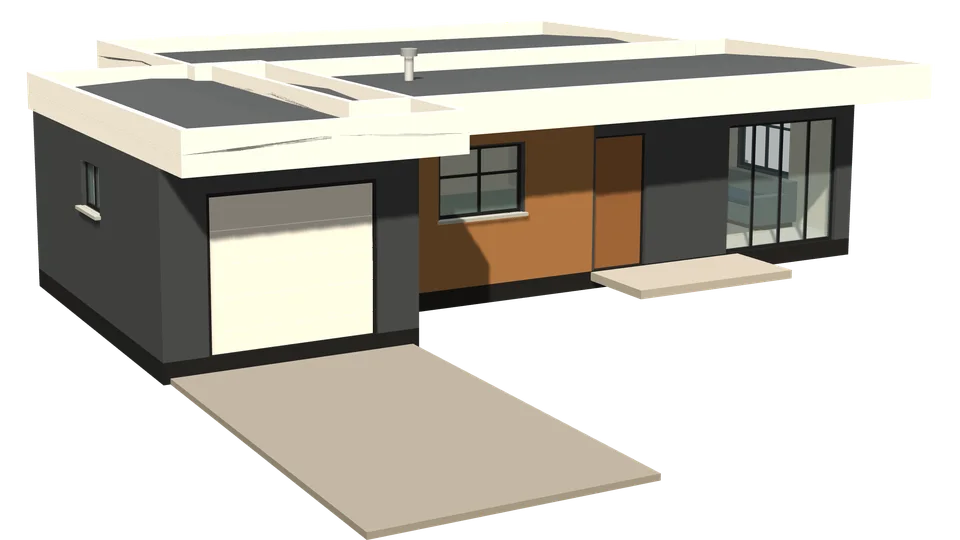 Duiker House, 2 bedrooms, 3D view