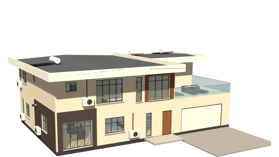 Hoanib House, 4 bedrooms, 3D view