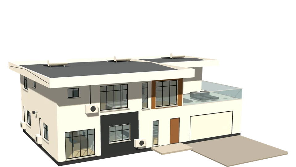 Kwando House, 4 bedrooms, 3D view