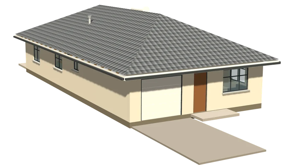 Makalani House, 2 bedrooms, 3D view