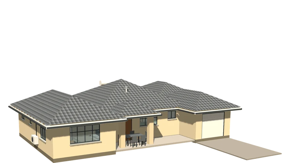 Mopane House, 2 bedrooms, 3D view