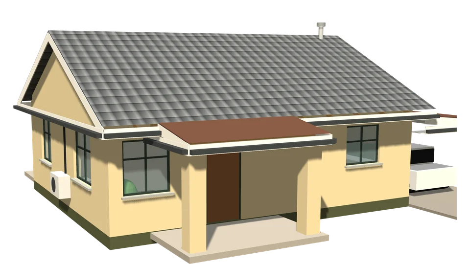 Moringa House, 2 bedrooms, 3D view