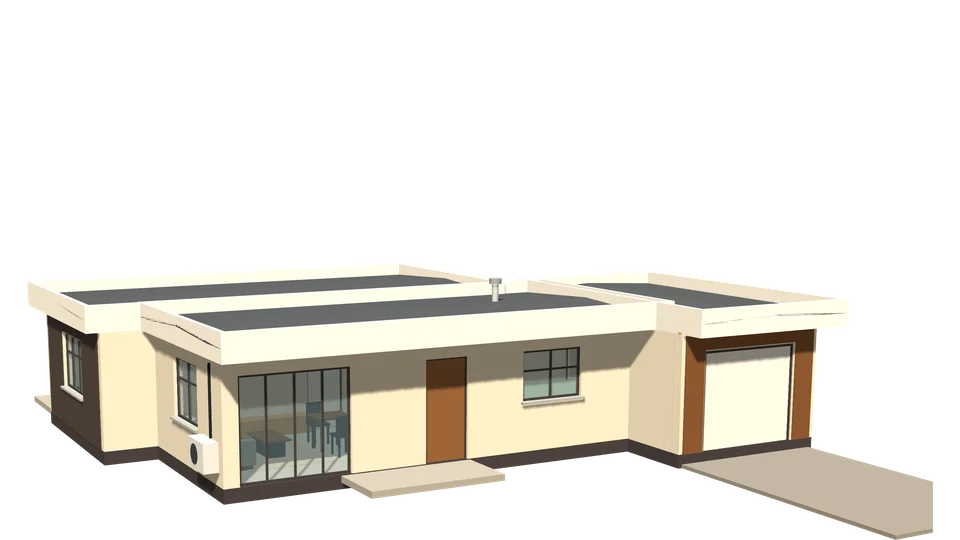 Sable House, 2 bedrooms, 3D view