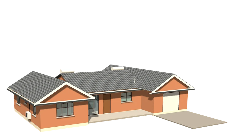Sossus House, 3 bedrooms, 3D view