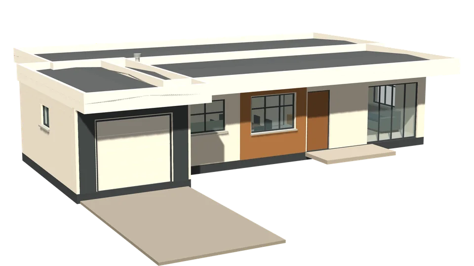 Springbok House, 3 bedrooms, 3D view