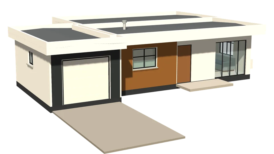 Steenbok House, 2 bedrooms, 3D view